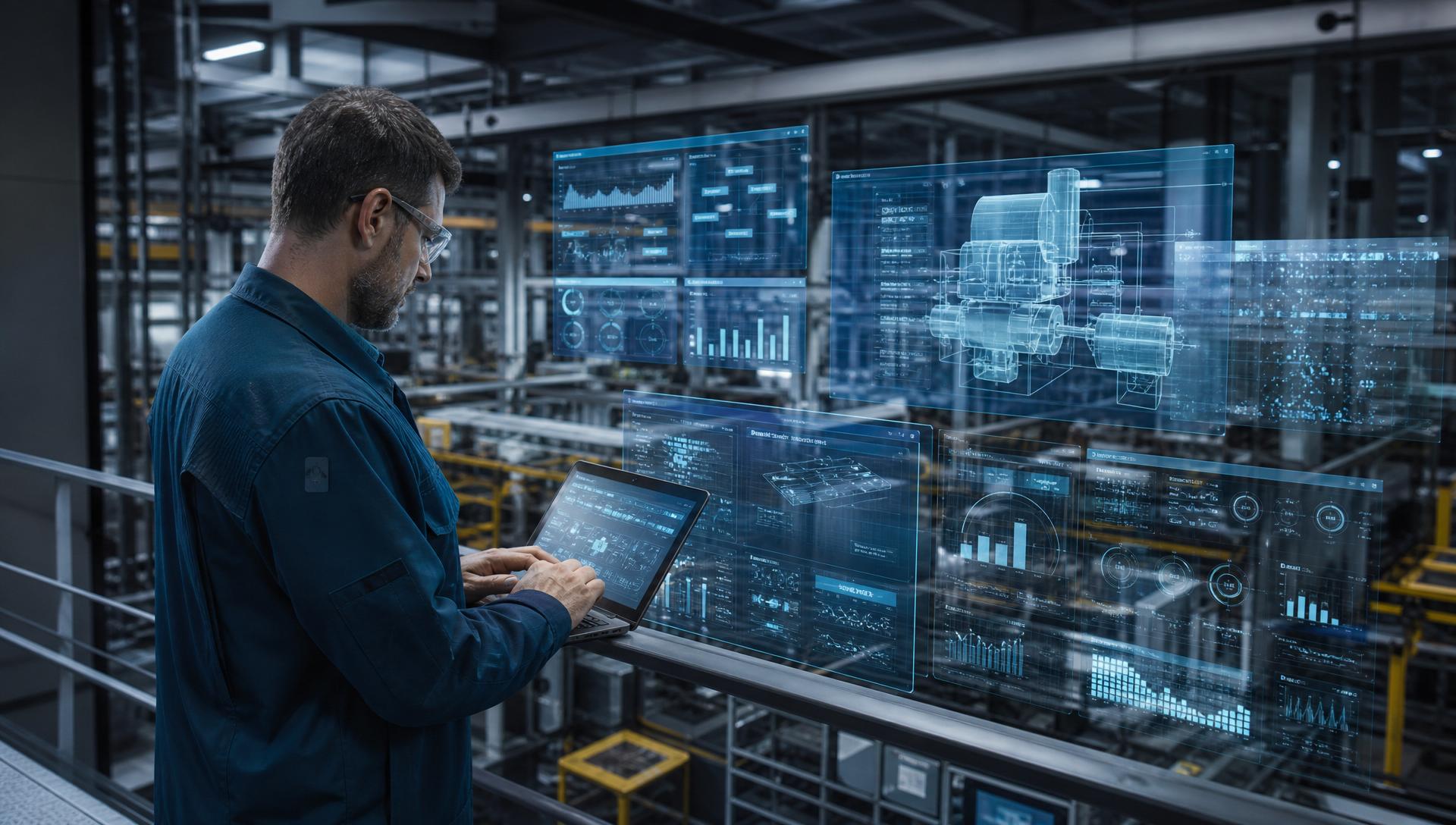 Industrial digital twin visualization